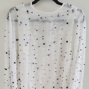 Multi Color Pearl Beaded Blouse